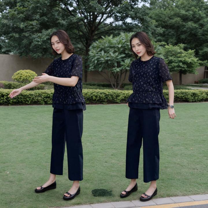 独特漂亮两件套时尚通勤气质衬衫高腰休闲裤轻熟小众不撞款套装夏