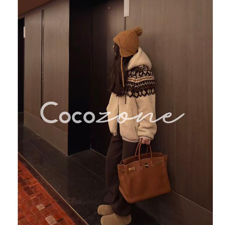 COCO ZONE刘 一一 “米兰岛”连帽拉链撞色外套CD2A3005