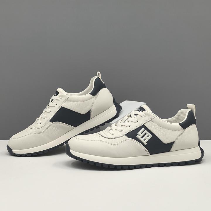 欧洲站男鞋2025新款真皮软底板鞋男个性百搭休闲鞋子男款透气潮鞋