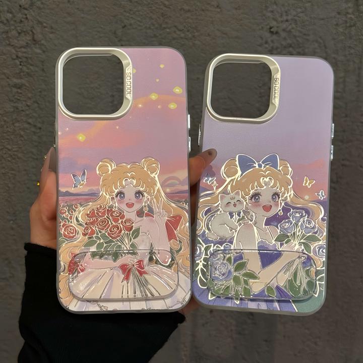 红玫瑰美少女适用苹果17手机壳iPhone16pro彩银华为p小众oppo小米
