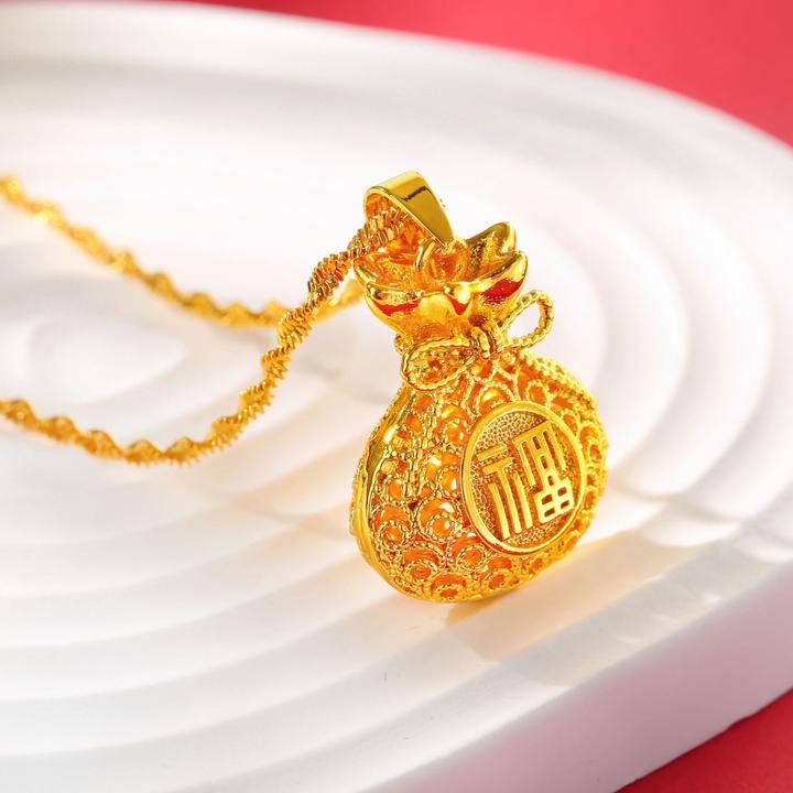 【官方正品】品质保证 古法镂空福袋项链-经典款K