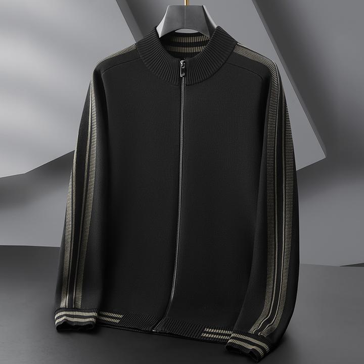 男士开衫毛衣加肥加大码春秋款针织上衣男胖子宽松休闲针织衫外套