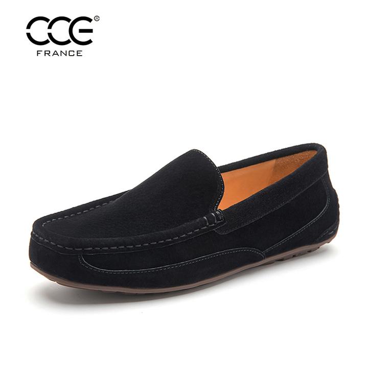 CCE透气套脚英伦一脚蹬豆豆鞋猪皮乐福鞋情侣款开车懒人鞋男2382