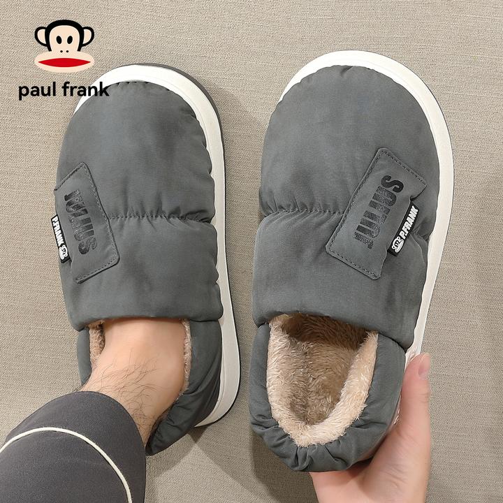 【大嘴猴】防臭男士棉拖鞋包跟外穿秋冬季2025新款防滑厚底保暖棉鞋