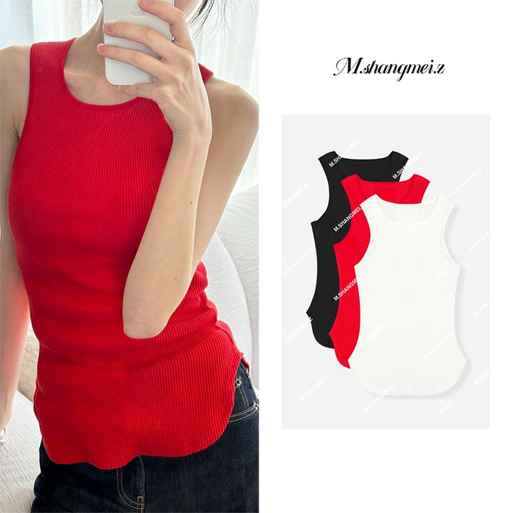 M.SHANGMEI.Z/沐熙【打破常规】美大哥通勤三色无袖吊带背心X032270