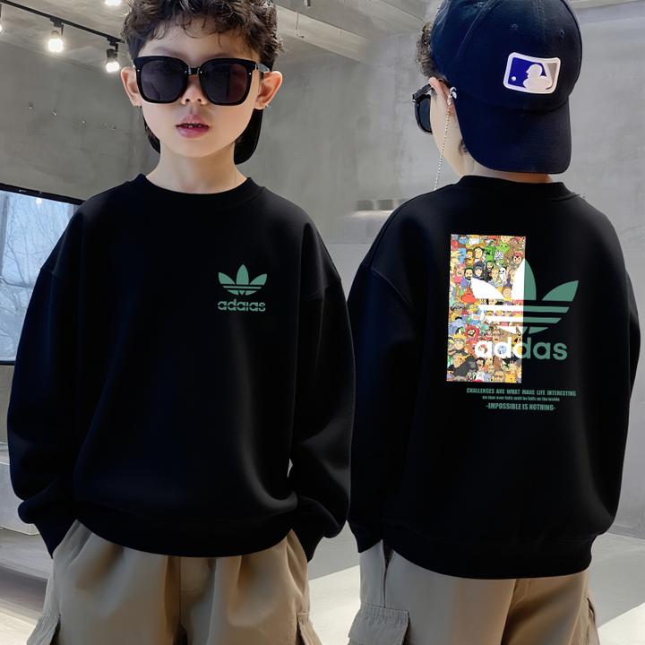 奥莱正品专区|潮童卫衣男童装运动休闲亲子装秋冬季宽松加绒长袖