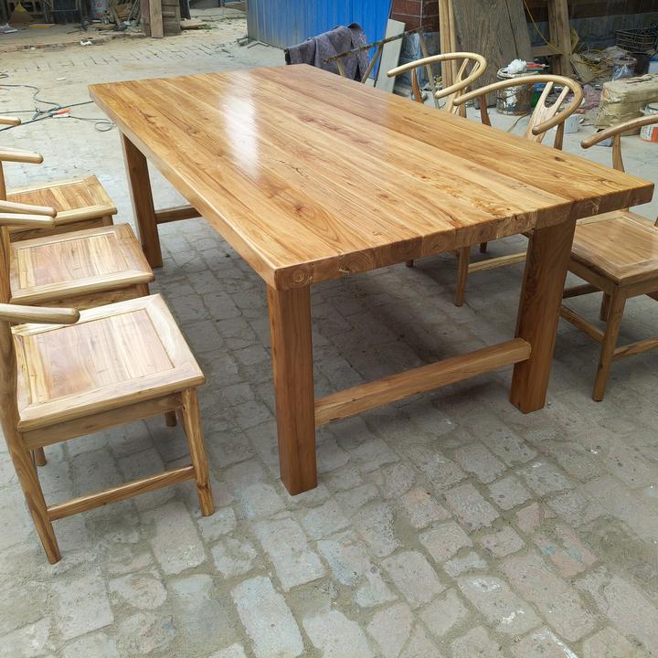 老榆木桌会议桌子茶桌餐桌办公桌台案家用