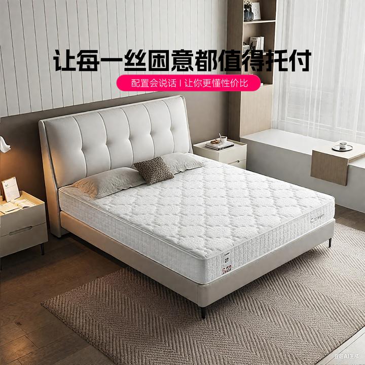 喜临门床垫城市爱情大白垫乳胶床垫席梦思椰棕硬垫静音弹簧床垫