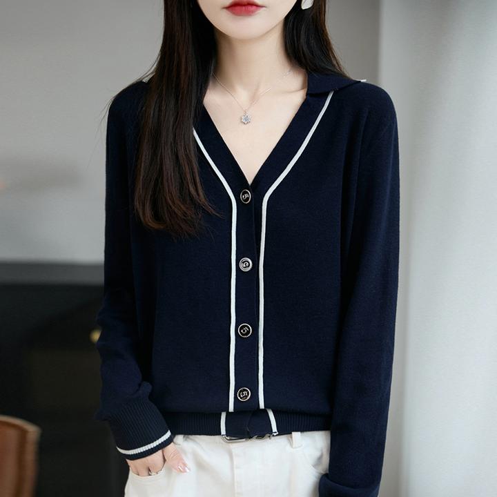 胖mm春秋大码女士毛衣遮肚子显瘦v领上衣内搭可外穿针织打底开衫