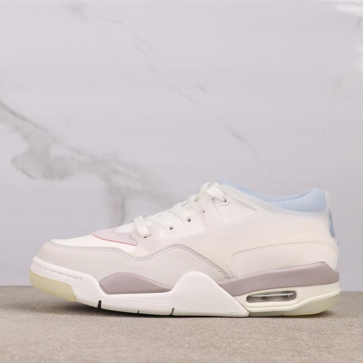 AJ4米白低帮女鞋潮流透气夏季户外篮球运动鞋休闲板鞋跑步鞋百搭