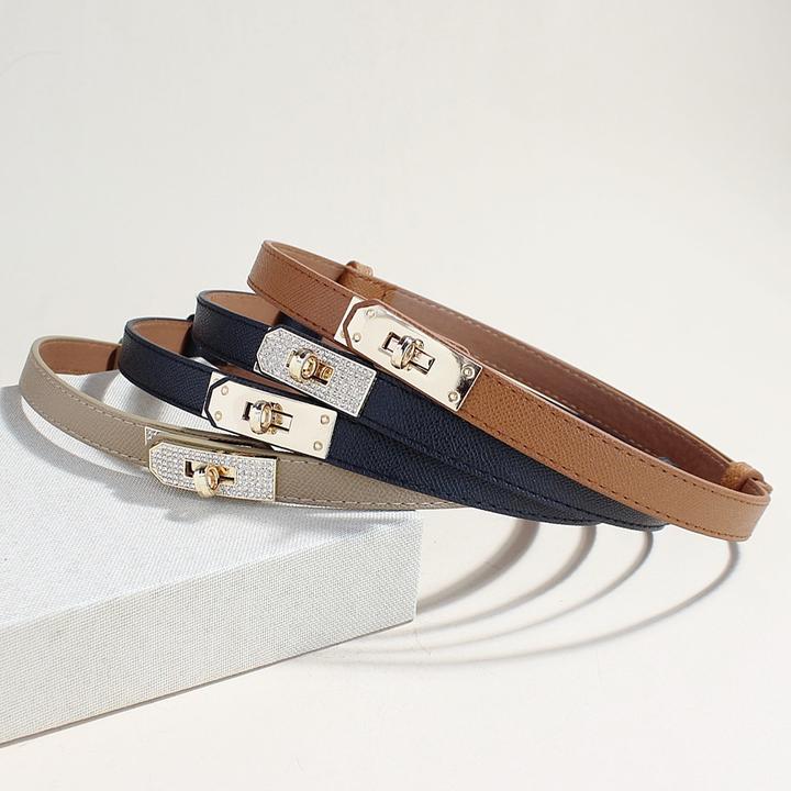 简约Kelly腰带锁扣可调节细腰带时尚百搭配西装连衣裙装饰收腰女