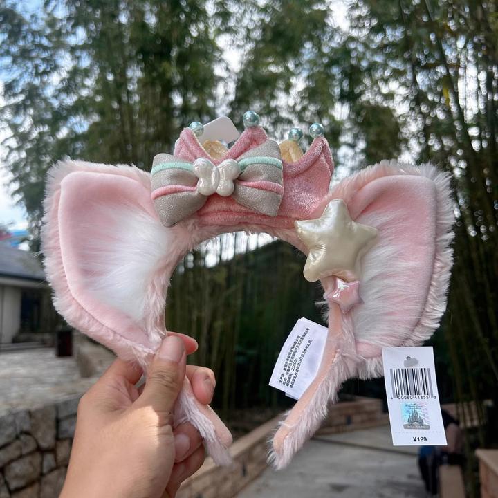 可爱迪斯妮玲娜贝儿游玩迪斯尼头箍拍照头饰毛绒发箍卡通发饰