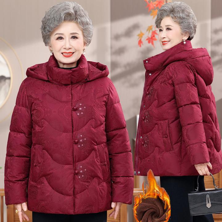 妈妈冬装棉服洋气中老年人女装奶奶冬季棉衣加绒加厚老人国风棉袄