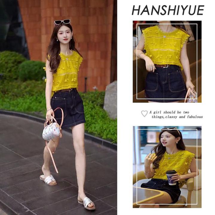 夏季温柔系穿搭一整套女2025新款韩版气质简约百搭上衣短裙两件套