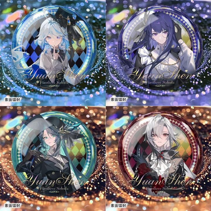 芙宁娜游戏周边那维莱特自制亮膜吧唧同人谷徽章礼物摆件痛包挂件