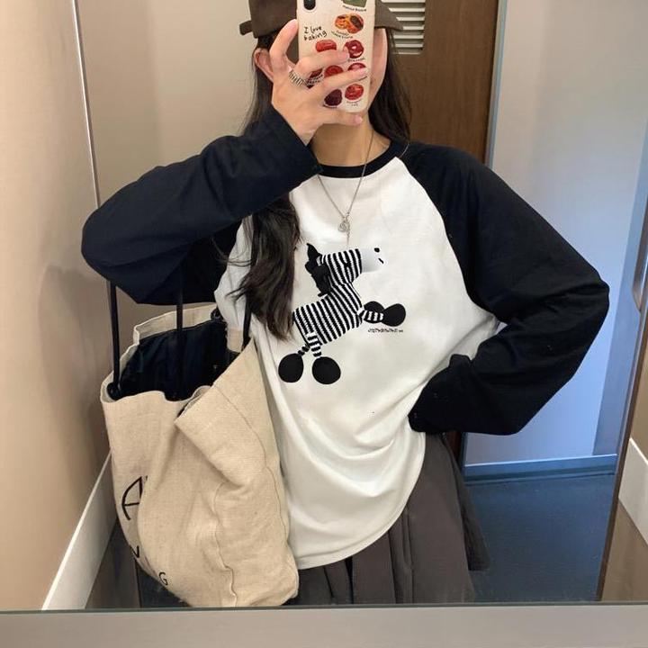 大码300斤100%纯棉长袖插肩袖T恤女宽松春秋季圆领打底衫胖mm上衣