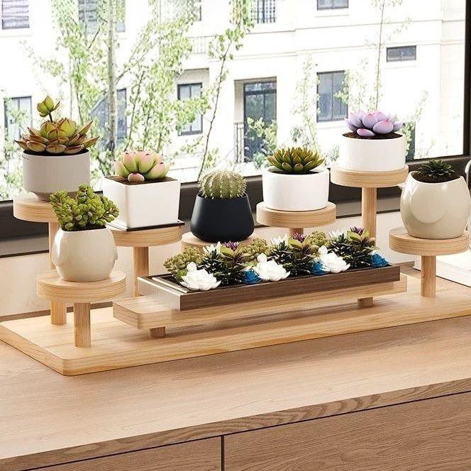 首饰展示架 桌面多层置物架办公书桌收纳美工区摆件展示整理花架