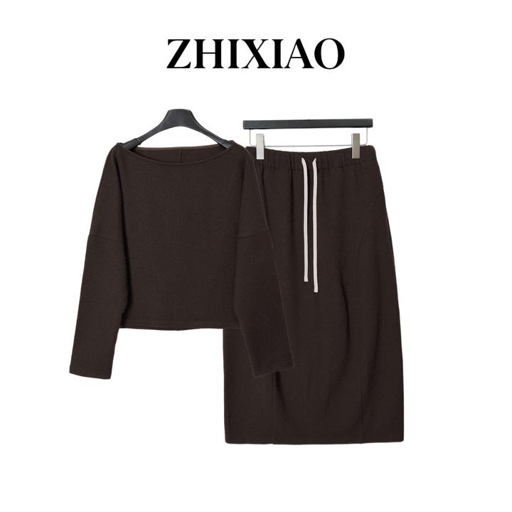 【ZHIXIAO】秋冬新款：羊毛半裙套装2759