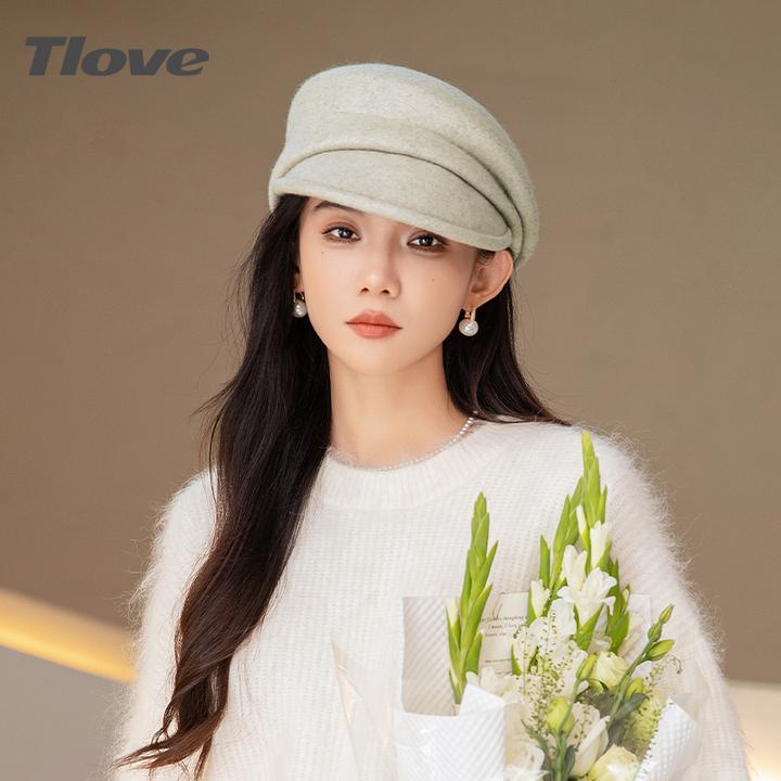 9523秋冬气质时尚百搭复古画家帽冬季法式设计师帽子