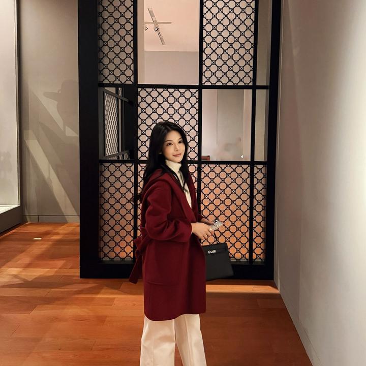 “致奢暖冬”桑蚕丝+羊绒+澳洲美利奴羊毛双面呢外套 LAMLAM MW201G