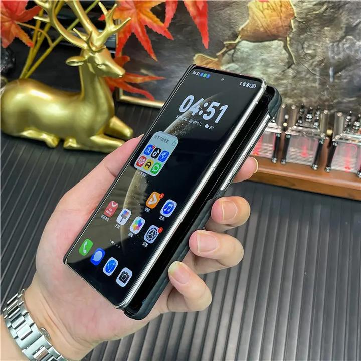 双中轴保护套适用华为MateX5磁吸手机壳轻薄X6时尚碳纤维纹防摔X3
