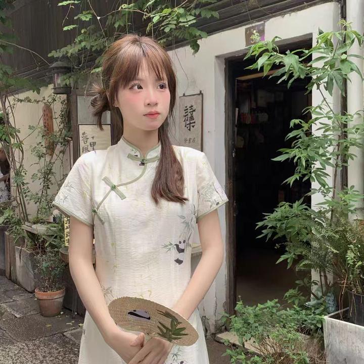 【木兰诗语】300斤特大码女装裙子夏季女新款熊猫新中式旗袍连衣裙