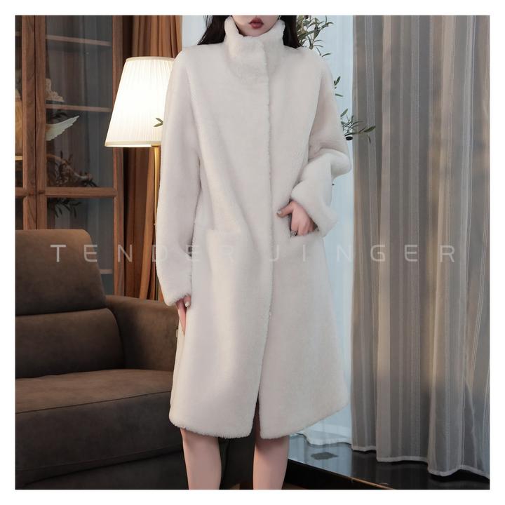 Tender Jinger【黑标】女士纯色长款皮毛一体T2309MDD037M