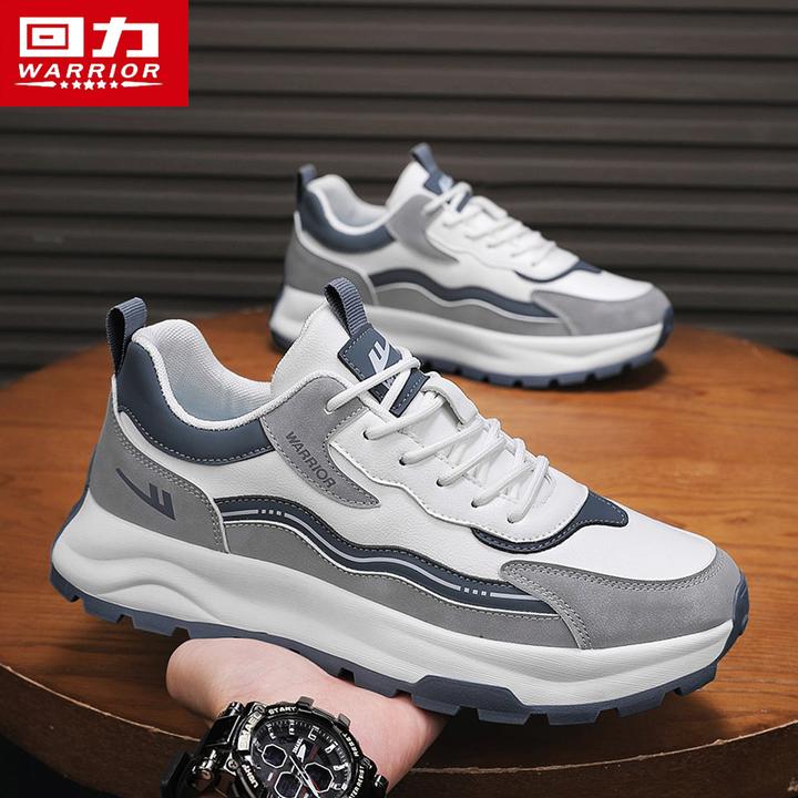 Warrior/回力秋季透气男鞋休闲百搭平跟软底轻便鞋潮鞋青少年潮鞋