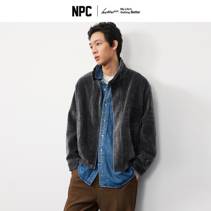 NPC潮牌树皮纹夹克外套男加厚保暖宽松上衣秋季上新NP58TJ27