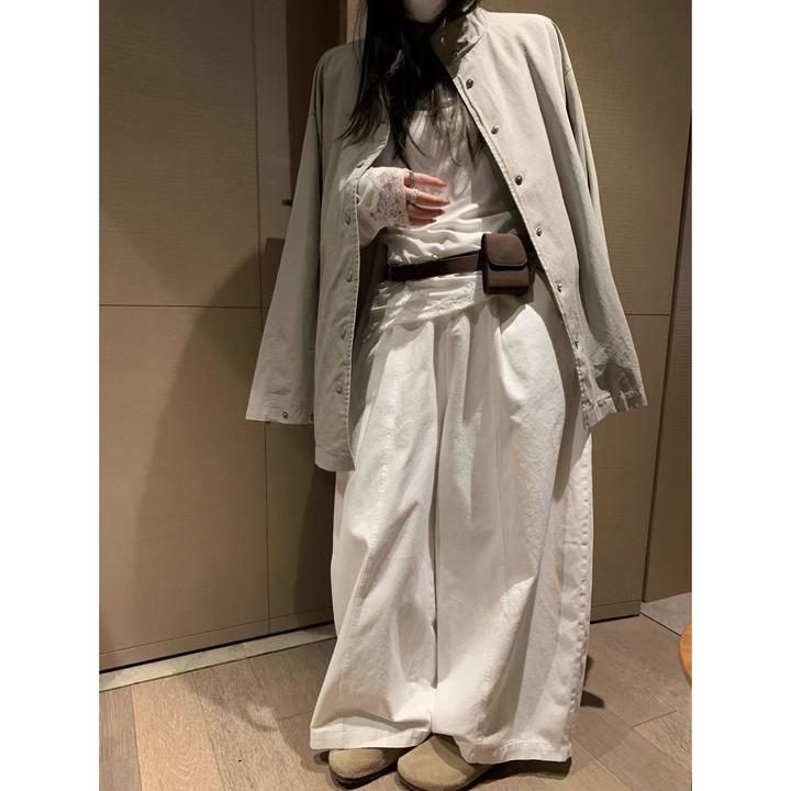 SP 廓形灯笼裤女秋季宽松水洗小个子休闲弯刀阔腿裤棉