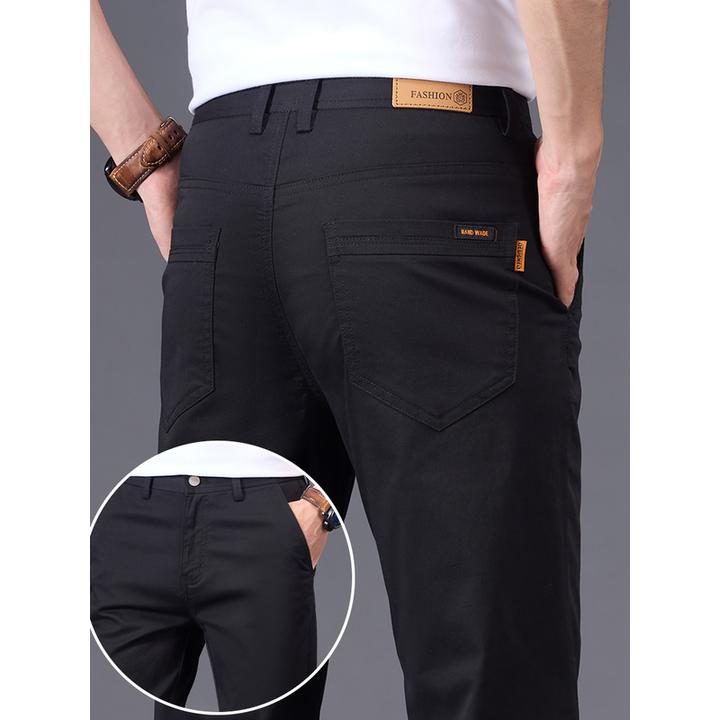 Leekody香港2025秋季新款休闲裤男款潮牌修身直筒弹力百搭九分裤