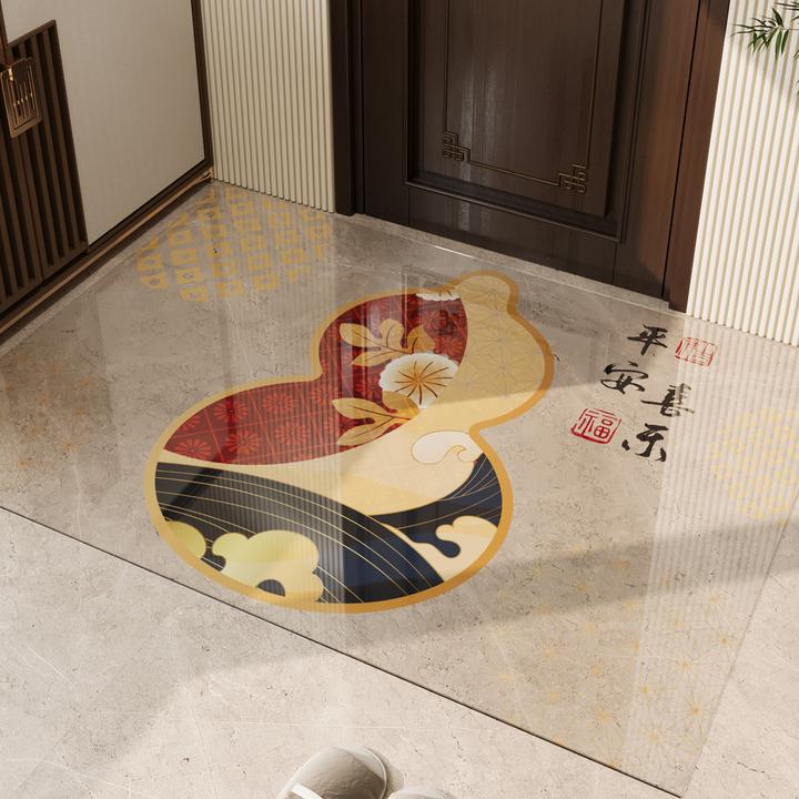 入户地垫新中式家用耐脏玄关大门口进门脚垫防滑除尘耐磨防水地毯