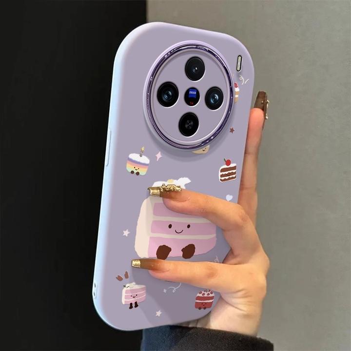 芋泥蛋糕适用vivox300新款手机壳液态硅胶x300pro高级感全包防摔