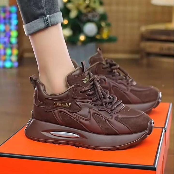 361度厚底老爹鞋女2025年秋冬新款时尚百搭运动休闲鞋加绒保暖高