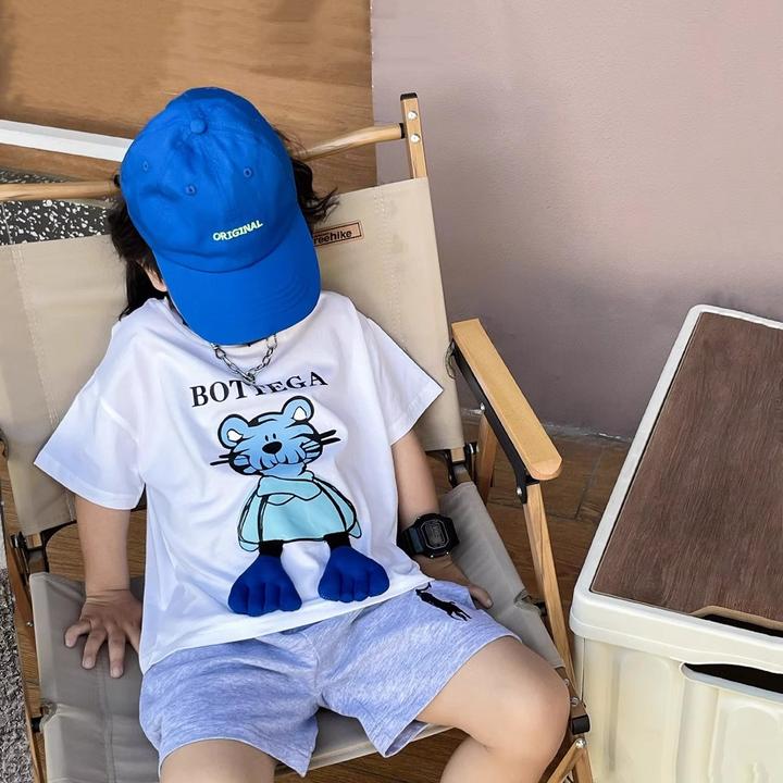 男童短袖t恤潮牌儿童男孩夏2025新款夏季棉韩版休闲半袖男宝宝