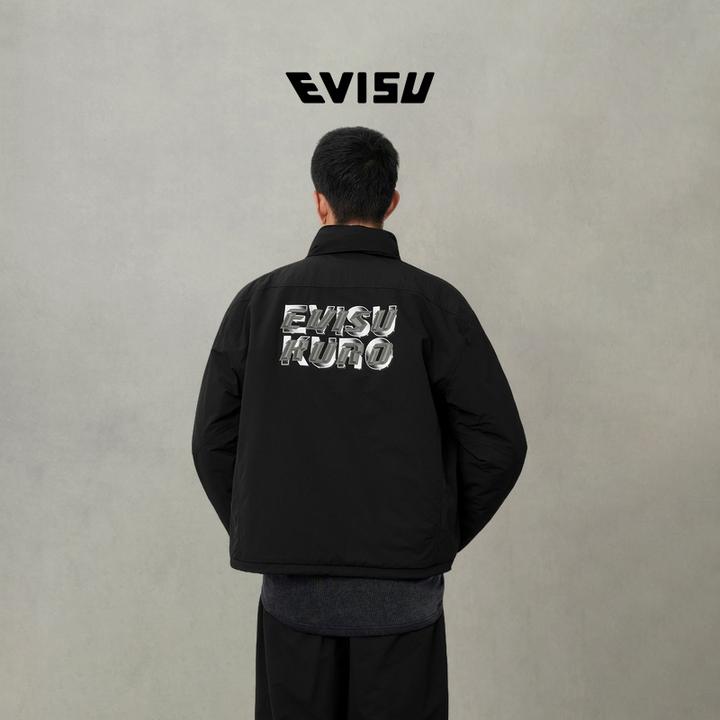 EVISU福神2025秋男士商标刺绣加绒夹克2EAGNM5JK5059RXSN