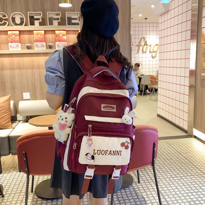 书包初中女生大容量高中生背包中学生高颜值日系小学生减负双肩包