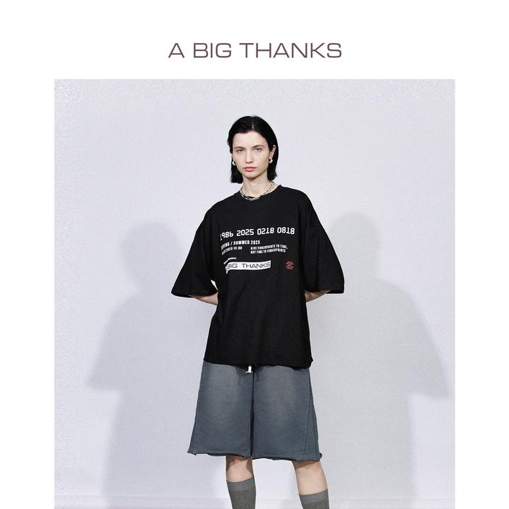 abigthanks 廓形印花T恤 ABT2022545