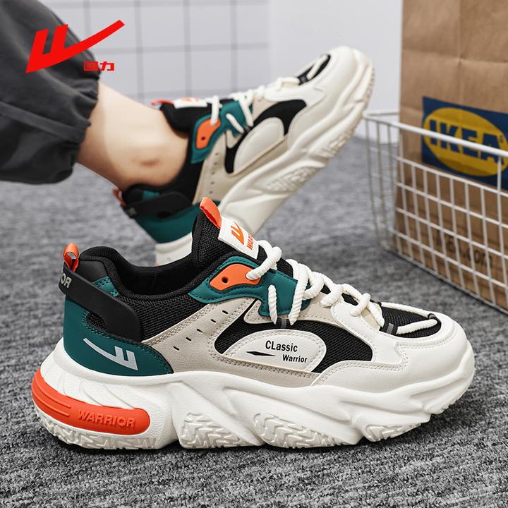 回力厚底男鞋夏季透气2025新款运动面包鞋百搭增高老爹鞋休闲鞋子