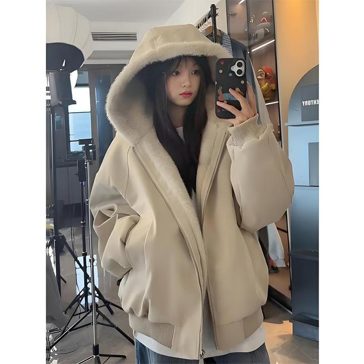 cleanfit座山雕连帽棉衣男冬季美式高街加绒加厚保暖棉服毛领夹克