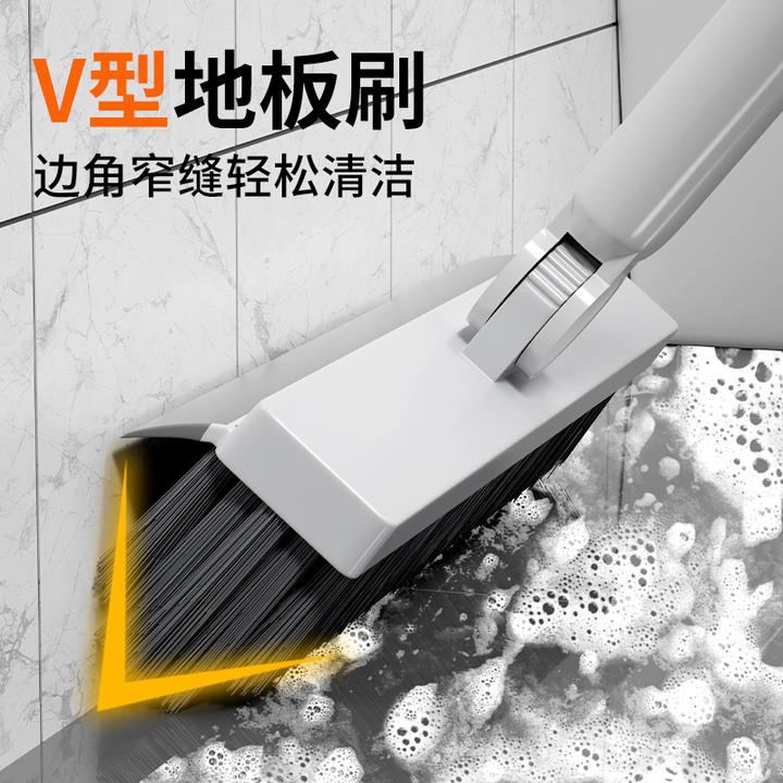 刷子地缝刷卫生间砖地旋转边角板刷去死角两用浴室长柄多功能