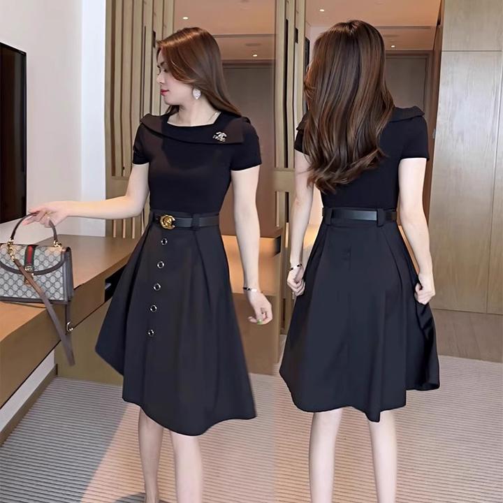 连衣裙假两件洋气夏季女夏装2025显瘦新款时尚小个子气质漂亮裙子