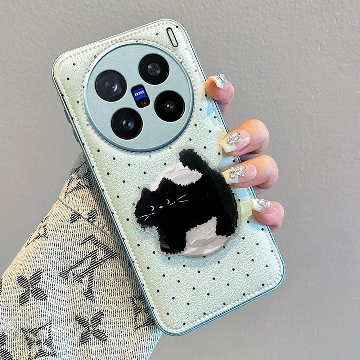 蓝底小波点适用vivox200手机壳全包防摔VIVOx100pro新款90简约80