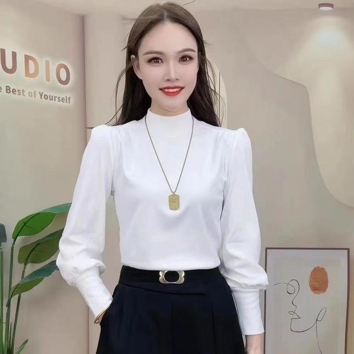 半高领双面一体绒内搭保暖打底衫女厚2025新款百搭减龄上衣