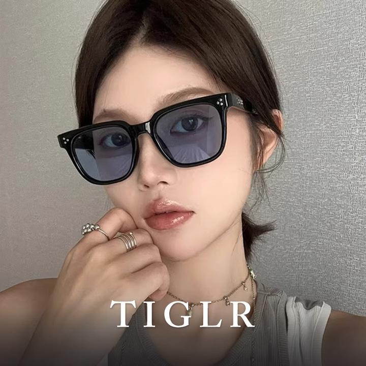 帝格勒高级感百搭方框墨镜女款防紫外线太阳眼镜可配近视2025新款