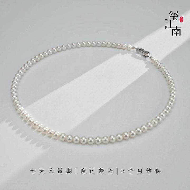 白片款｜淡水AK珍珠项链S925银经典款百搭满珠锁骨链5-6mm FX0240