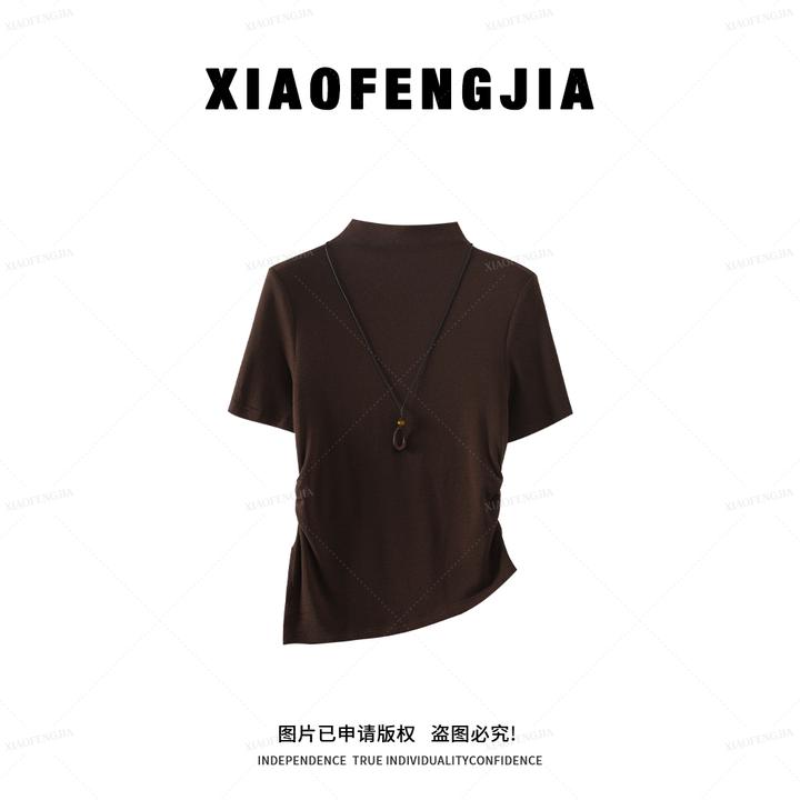 美人访【柔感面膜T】2025秋季新款【四季青小封家轻奢】T恤上衣7321