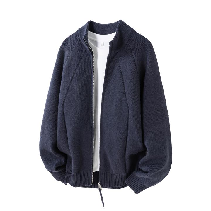 MR.MUDI/穆迪先生毛衣外套男松弛感立领开衫针织衫上衣秋冬季新款