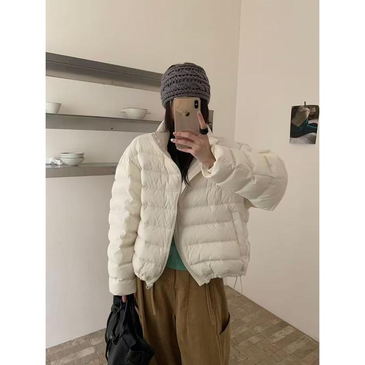 DUCURNO韩系立领羽绒服女冬季2026新款休闲短款加厚保暖百搭外套