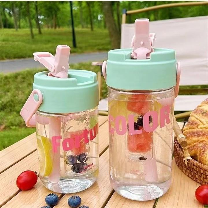 水杯女生夏天可爱学生便携耐高温密封防漏茶隔网红健身户外女士